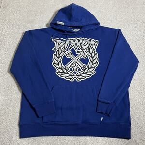 Dixxon Hoodie Mens L Blue Sweatshirt Graphic Pullover Fleece Ground Up